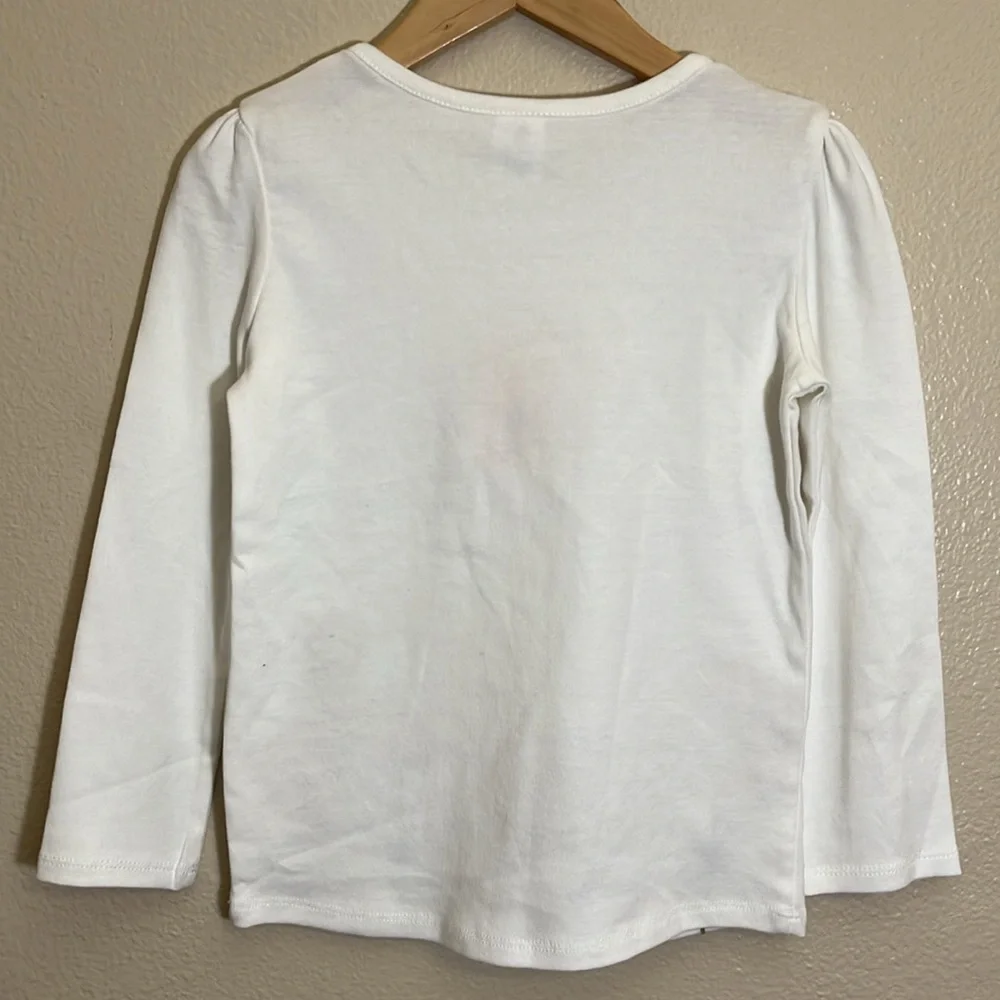 NWT Gymboree White Yellow Sunflower Embroidered Cotton Long Sleeve Tee